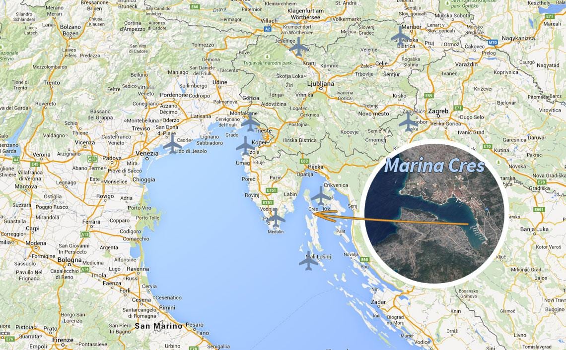 cres Hrvatska karta