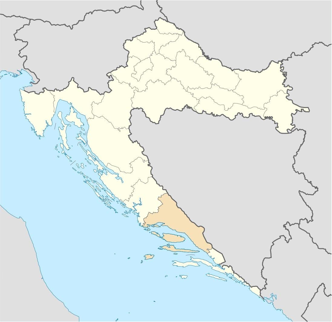 karta dalmacija Hrvatska 
