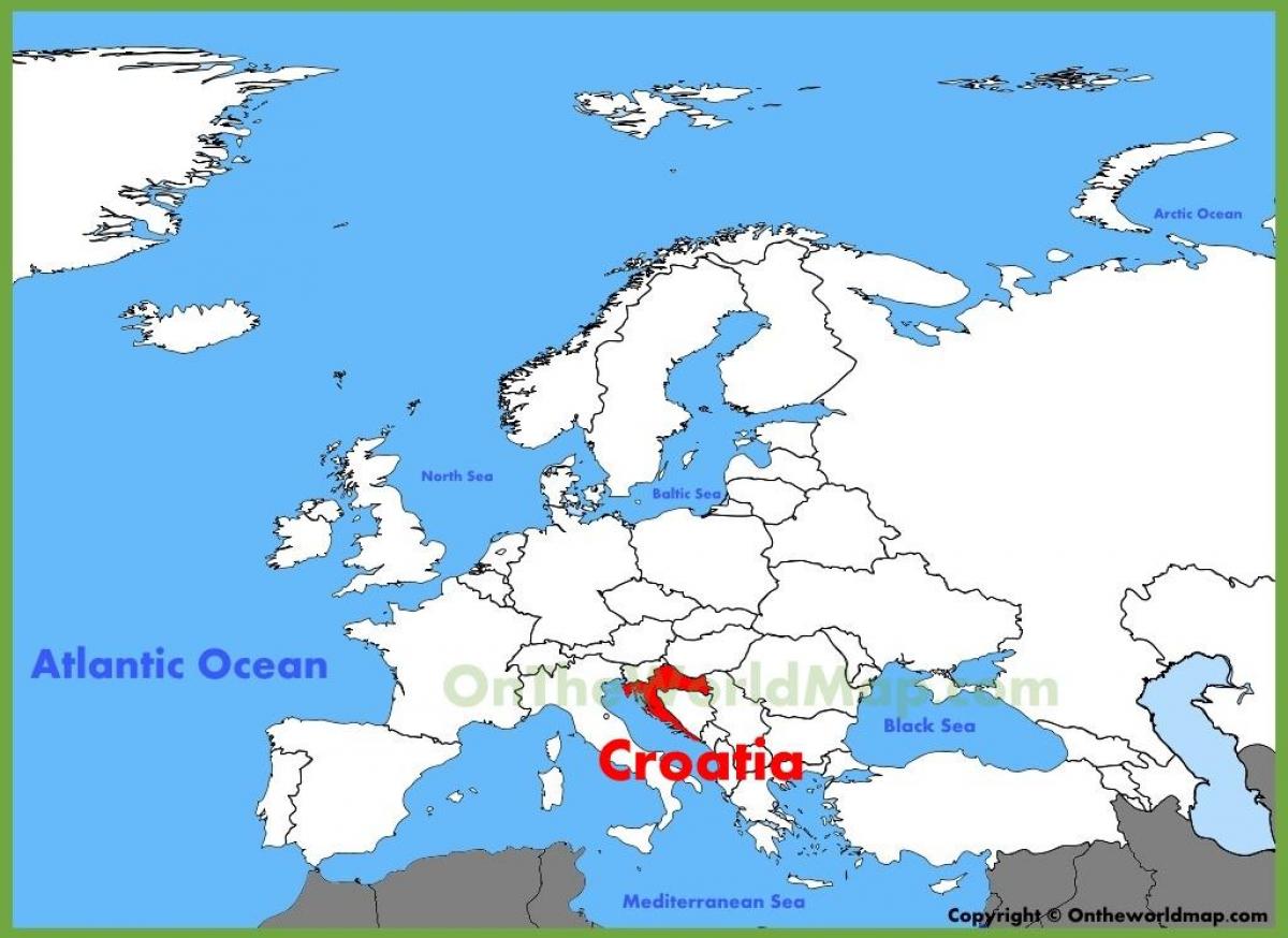 položaj Hrvatske na karti svijeta