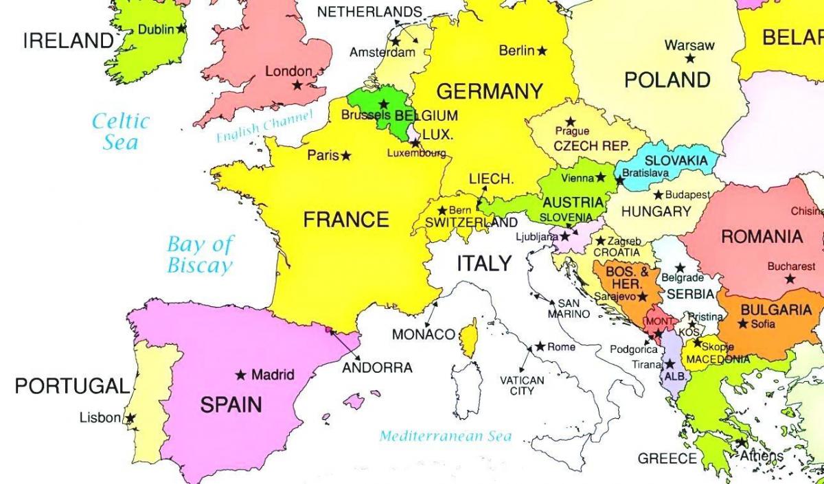 na karti Europe Hrvatska