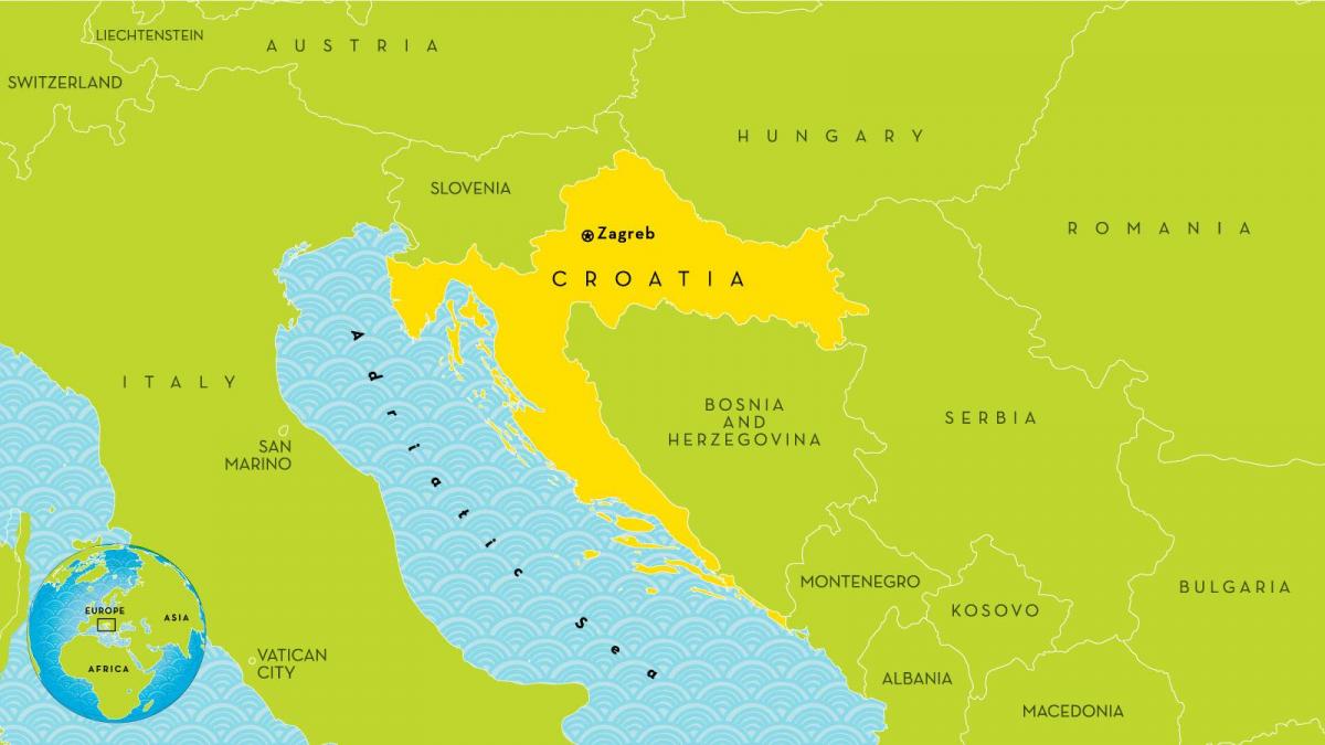 karta Hrvatskoj i okolici