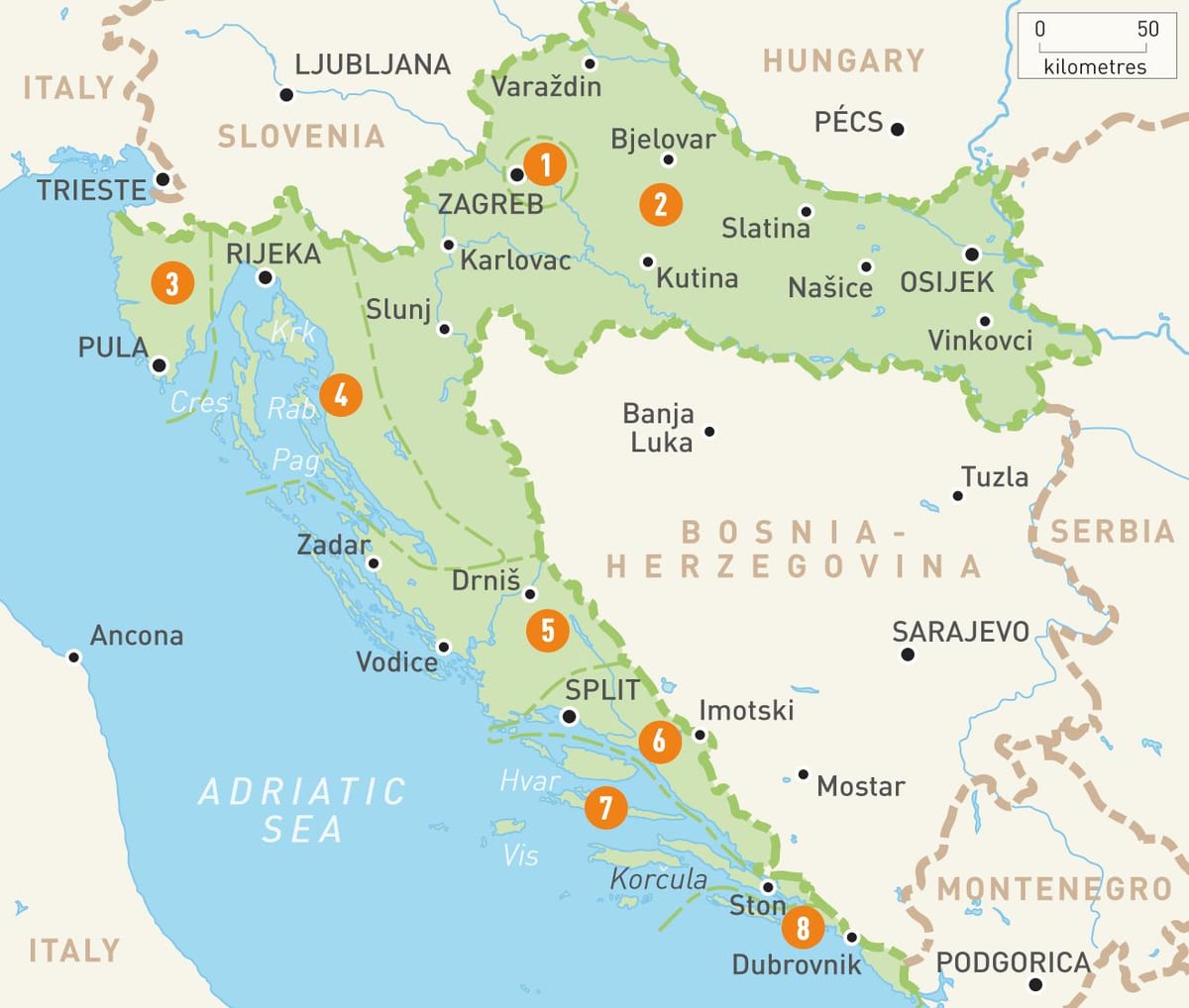 memorijska mapa ulica grada cavtat, Hrvatska