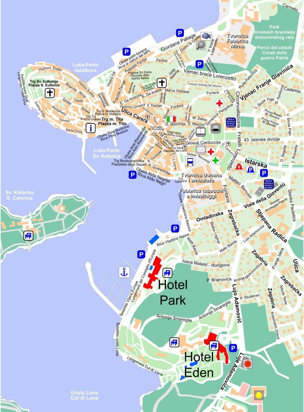 karta rovinj Hrvatska