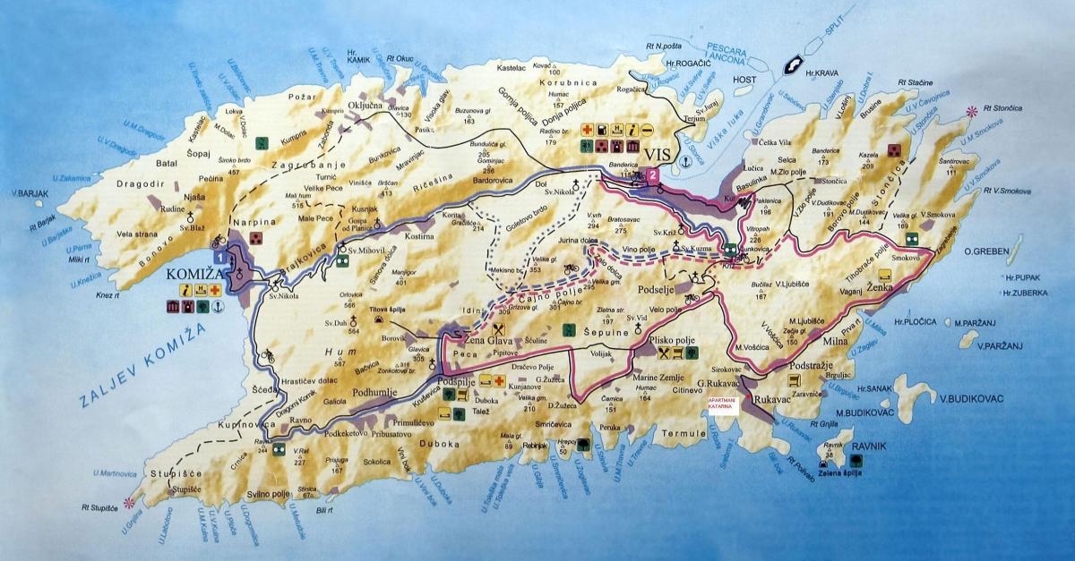 karta VIS Hrvatska