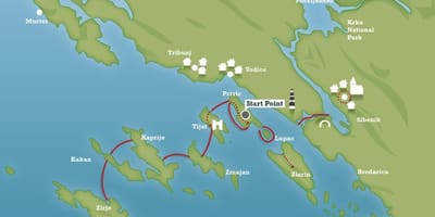 Jadranska obala Hrvatske kartica