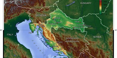 Geografija Hrvatske na karti