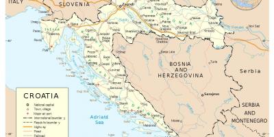 Karta Hrvatske s gradovima