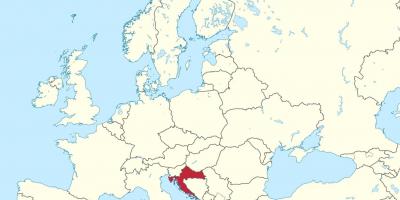 Hrvatska na karti Europe