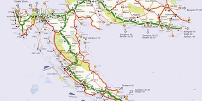 Karta Hrvatske putovanje