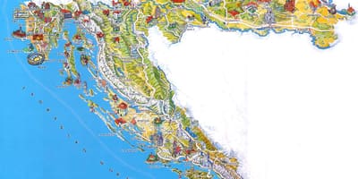 Turističke atrakcije u Hrvatskoj na karti