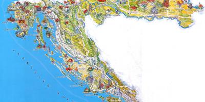Turističke atrakcije u Hrvatskoj na karti