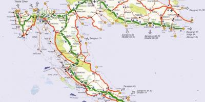 Detaljna karta Hrvatske ceste