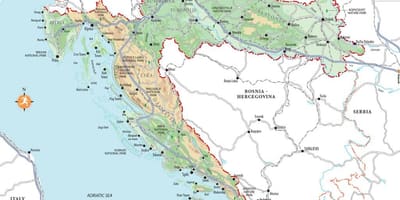 Split plažama Hrvatska na karti