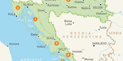 Karta Hrvatske regije 