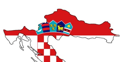 Zastava Hrvatske na karti 