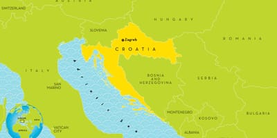 Karta zemalja bliskog Hrvatska